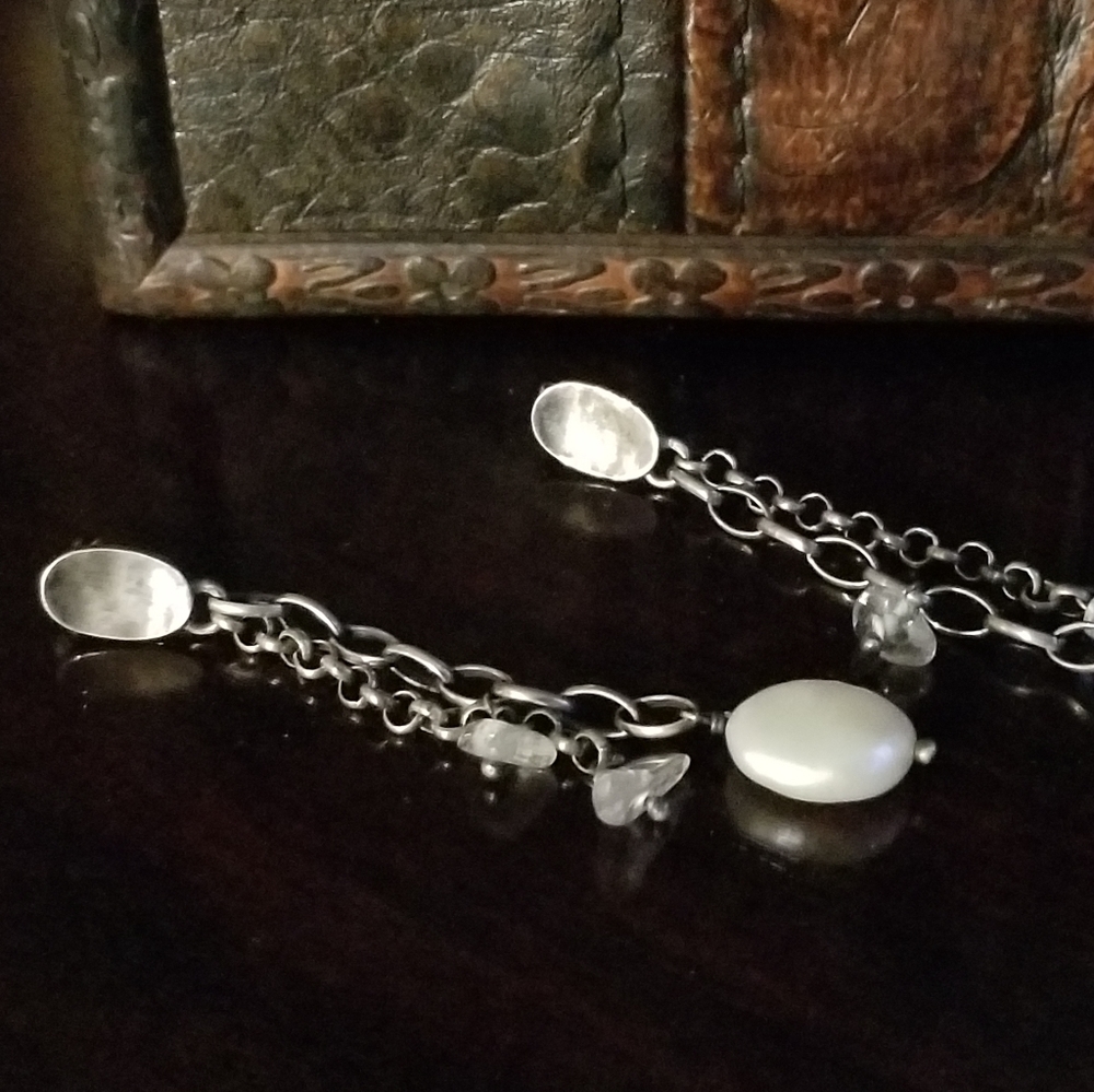 RARE  Silpada Sterling Silver & Pearl Earrings